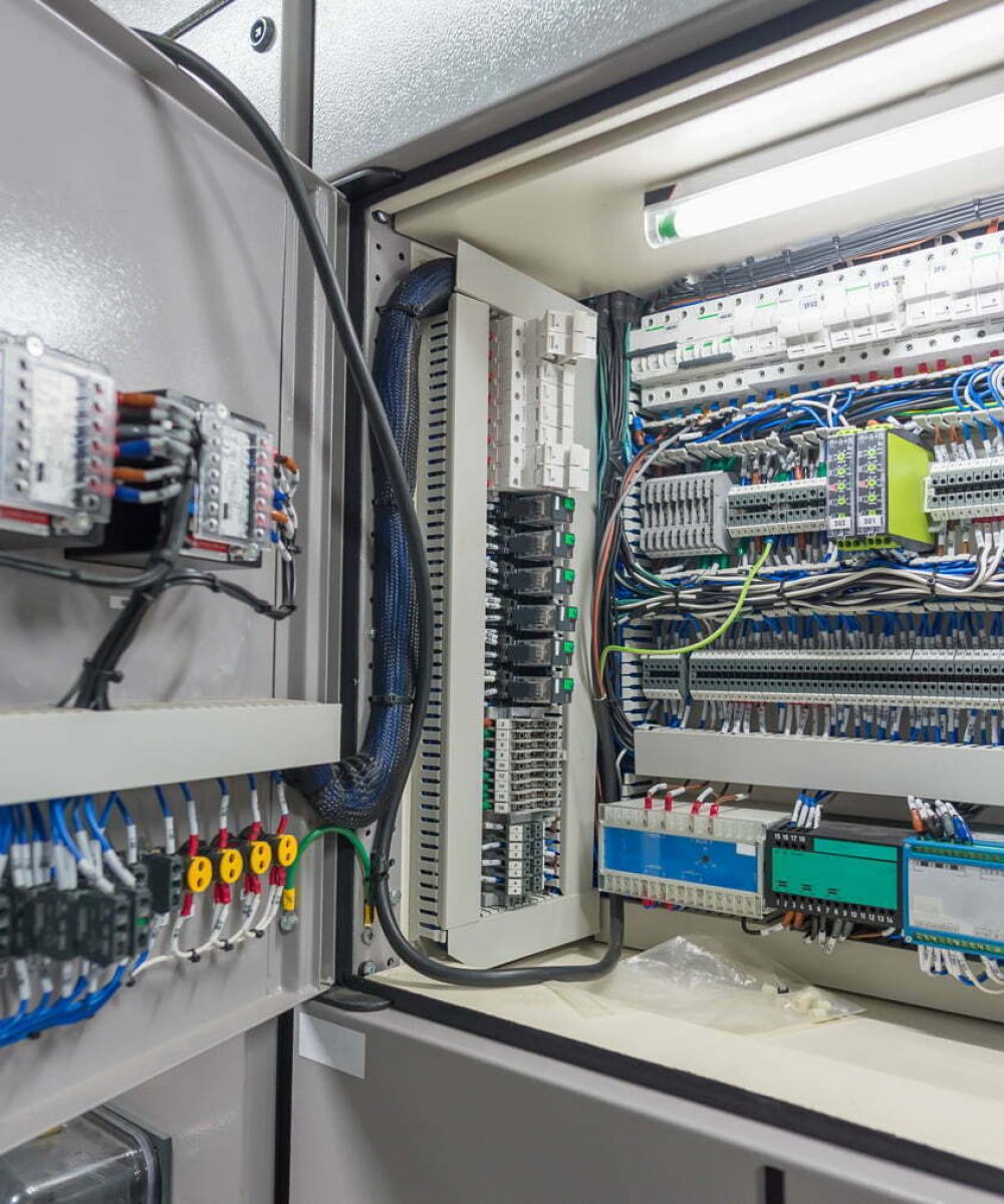 Electrical switchgear room,Industrial electrical switch panel.